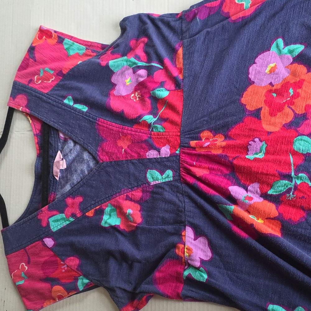Lilly Pulitzer Cotton XL Floral Sleeveless Spring V‑Neck Fit & Flare Dress - Picture 6 of 11